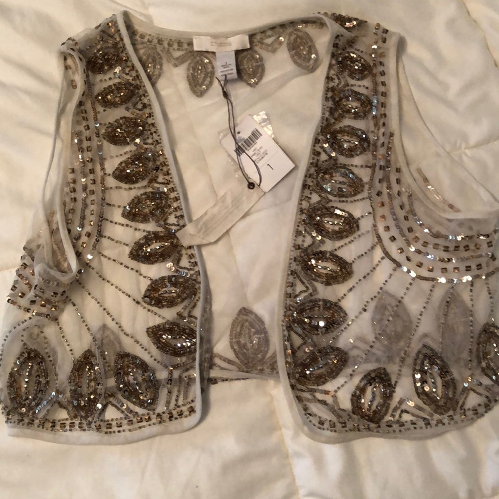 Stunning Embellished Gold Vest!